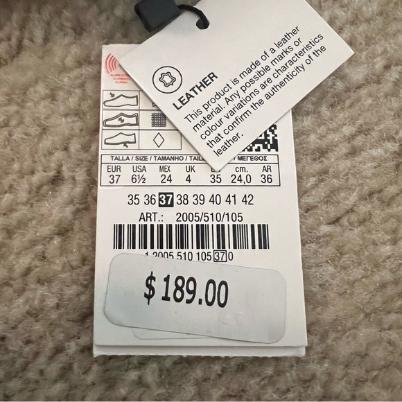 Zara HEELED LEATHER KNEE HIGH BOOTS Brown Knee-High Leather Boots sz 37 US 6.5 - Picture 9 of 10